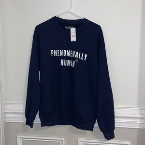 Phonominally Human Navy Sweatshirt